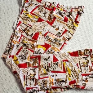 J. Crew Sz S Postcard Theme Winter Skiing PJ Pants RARE